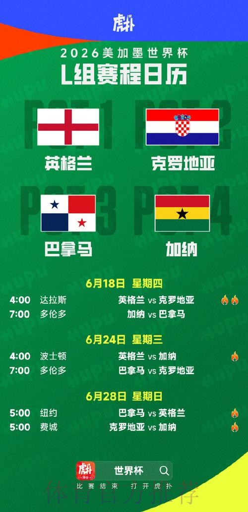 2026美加墨世界杯小组赛赛程一览